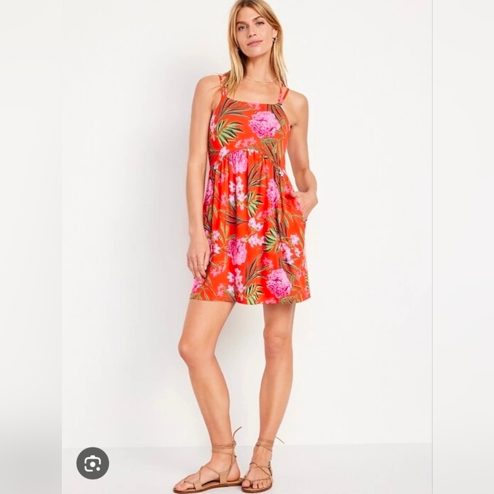 NWOT • Old Navy‎ • Tropical Strappy Cami Dress